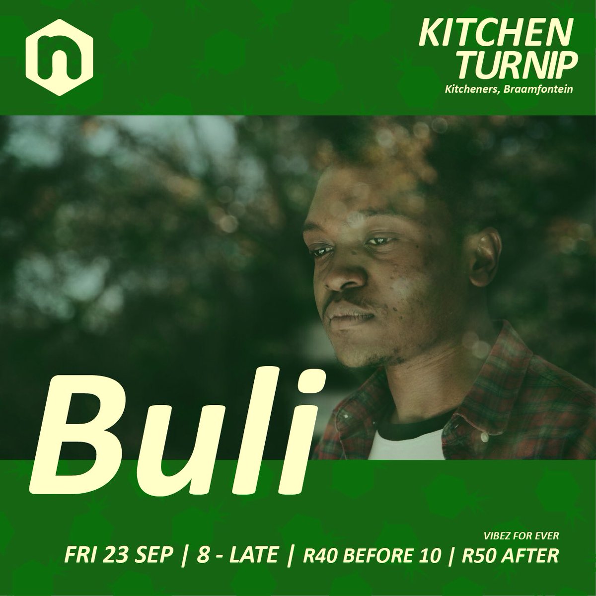 First up on our lineup is <a href="/BuliFromSpace/">Buli</a> .Catch him at #KitchenTurnip at <a href="/barkitcheners/">KCB</a> next Friday 23rd Sept