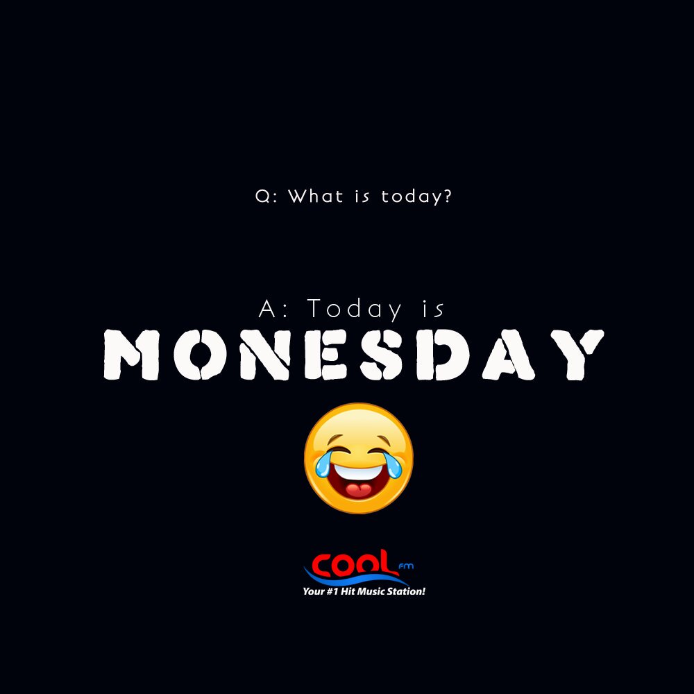CoolFMNigeria's tweet photo. Long holidays had Wednesday feeling like it's Monday... Today is #Monesday...😁✌ #YourNo1HitMusicStation https://t.co/5YOOkf2VJc