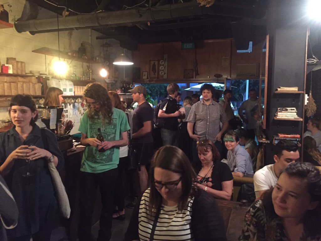 QUTLitSalon's tweet image. Lovely crowd at the @QUTLitSalon tonight! #qutcreate #qutcommunicate