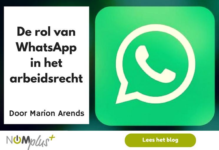 NVNOM's tweet photo. Lees het blog van @marionarends: ‘De rol van WhatsApp in het arbeidsrecht’ https://t.co/esEGnTqRCJ #NOMplus https://t.co/9nGvmSJXHD