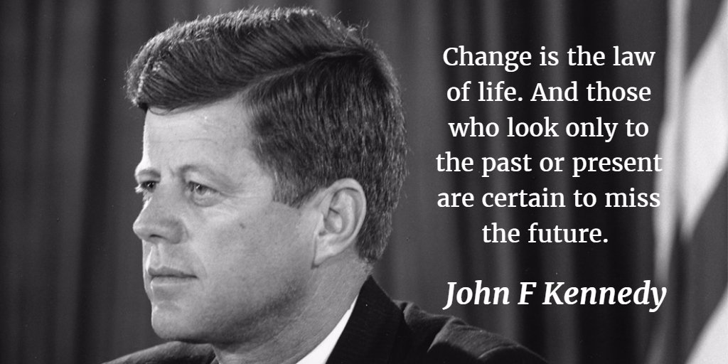 WTransitions's tweet image. #WednesdayWisdom John F Kennedy on #change in the #workplace