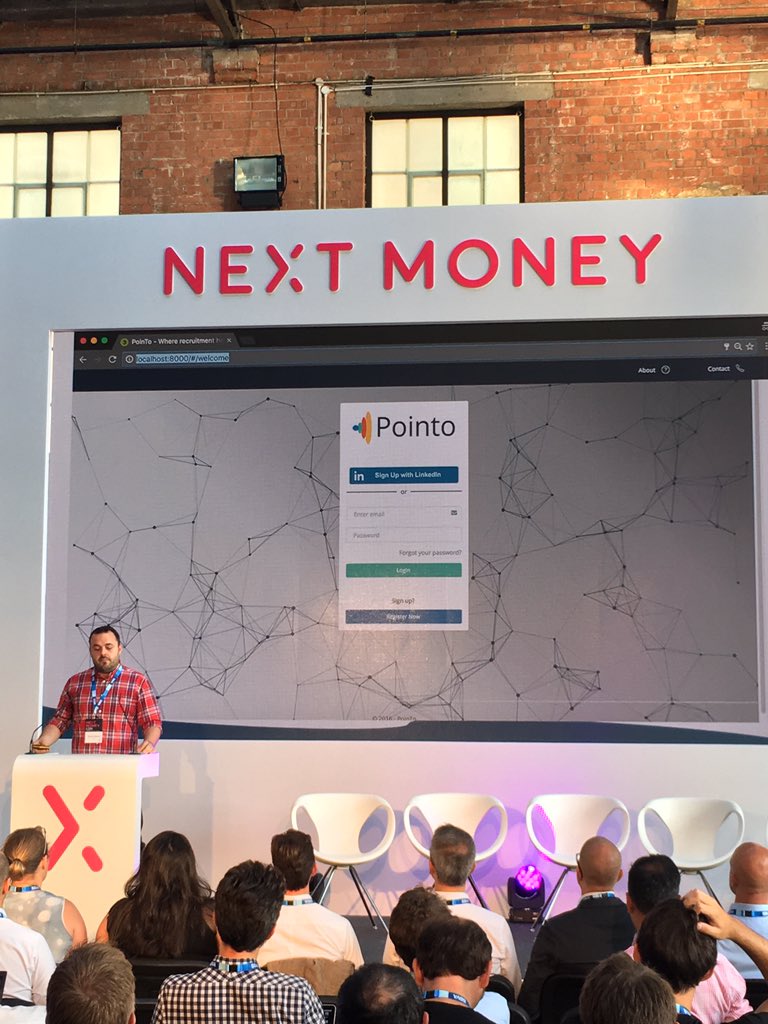 nextmoney_'s tweet photo. Our first @bbvaopentalent pitch is from Pointo who are using data to fix the recruitment process https://t.co/MZtFCxFgpf