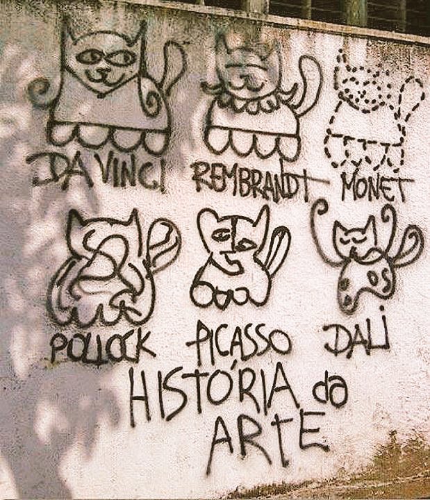 stajyer_'s tweet photo. Tek bir kedi üzerinden, 6 büyük sanatçı ve sanat tarihi özetlemesi. Muazzam. https://t.co/332gUx62FL