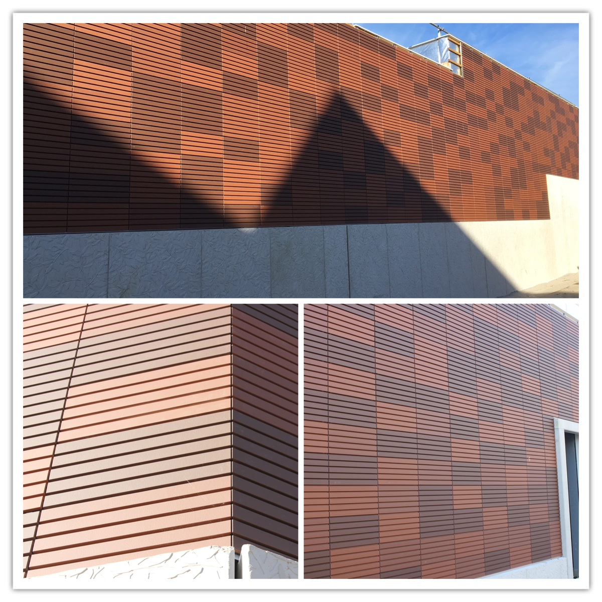 In uitvoering mooi project te Heerenveen. Argeton keramische gevelbeplating. Type Terzo 4, mix van 3 kleuren.