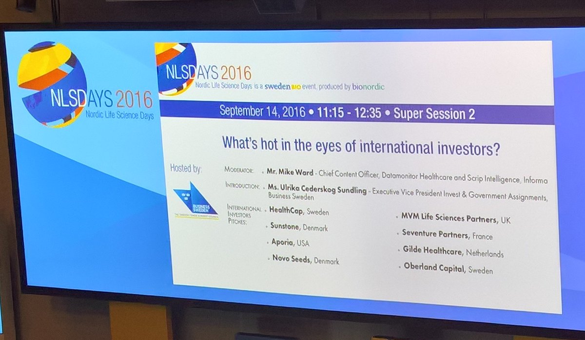 LifeSciAc's tweet photo. #NLSDays SuperSession2 "What's hot in the eyes of international investors" Key topic also for #LifeSciAc #innovation https://t.co/ZbfVXKBGFk