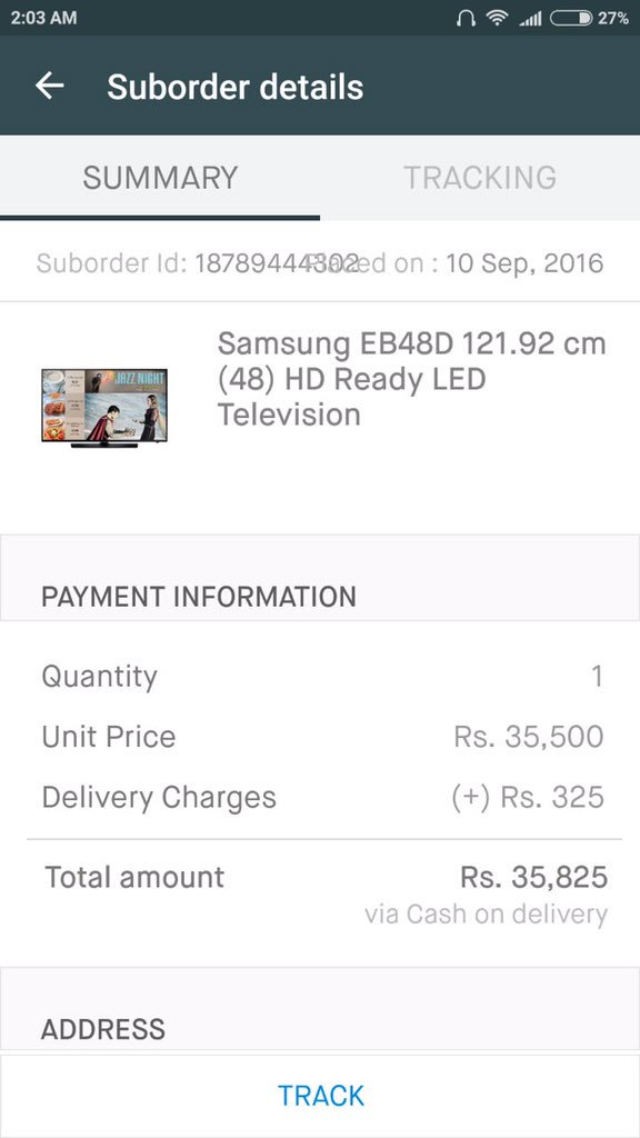 imsandykhurana's tweet photo. @snapdeal Due to the price hike of product snapdeal cancelled my order they are fake 
@aajtak @abpnewstv https://t.co/RpSP5nh3d9