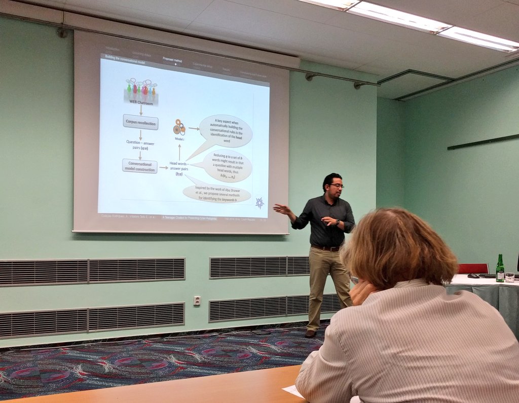 LyR_UAMC's tweet photo. Presenting our paper from the work of Ángel Callejas @acallejasr at #TSD2016 in collaboration with @ivanvladimir. https://t.co/VKfRtX6Ji8