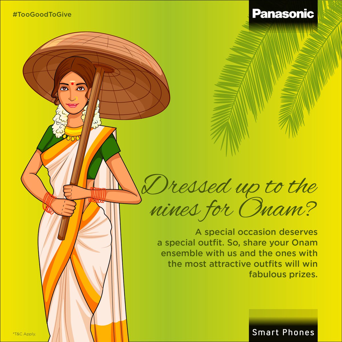 Panasonic_mob's tweet photo. Dress up for the occasion and get a chance to win goodies. #Onam #Contest #TooGoodToGive https://t.co/tIJ1C0rXp9