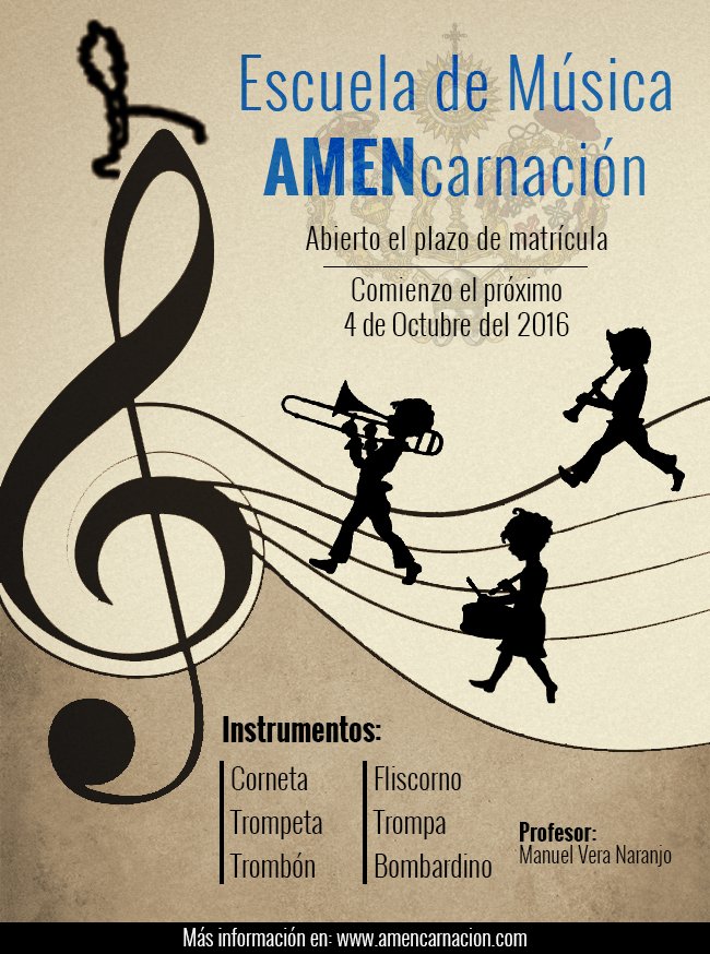 Abierto plazo de matriculación para la Escuela de Música. Comenzamos el próximo 4 de Octubre amencarnacion.com/comienzan-las-…