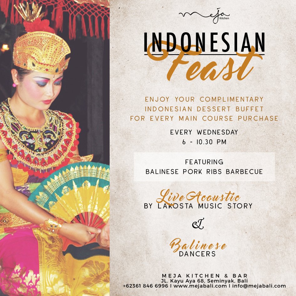 #mejabali #wednesdayhangout #ribsbarbecue #balinesedance #dessertbuffet #allyoucaneat #acoustic #recipes #cooking
