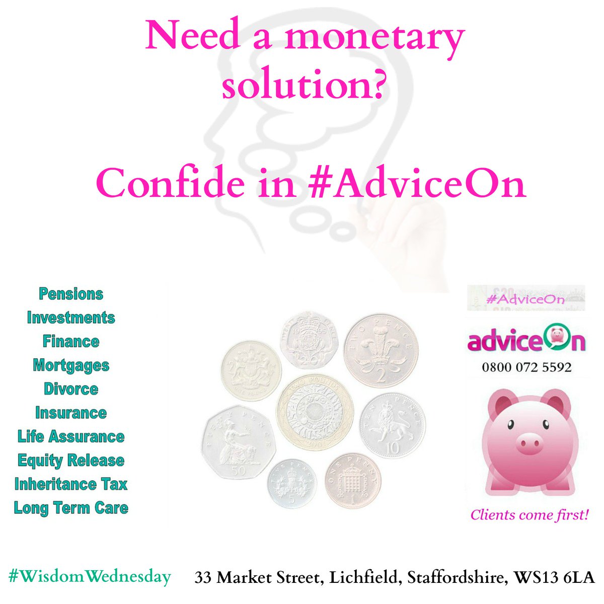adviceonltc's tweet photo. #WisdomWednesday - Need a solution? #Online or #offline, we can help. 0800 0725592 #Financial #Monetary  #AdviceOn https://t.co/7Th2RSj9T2