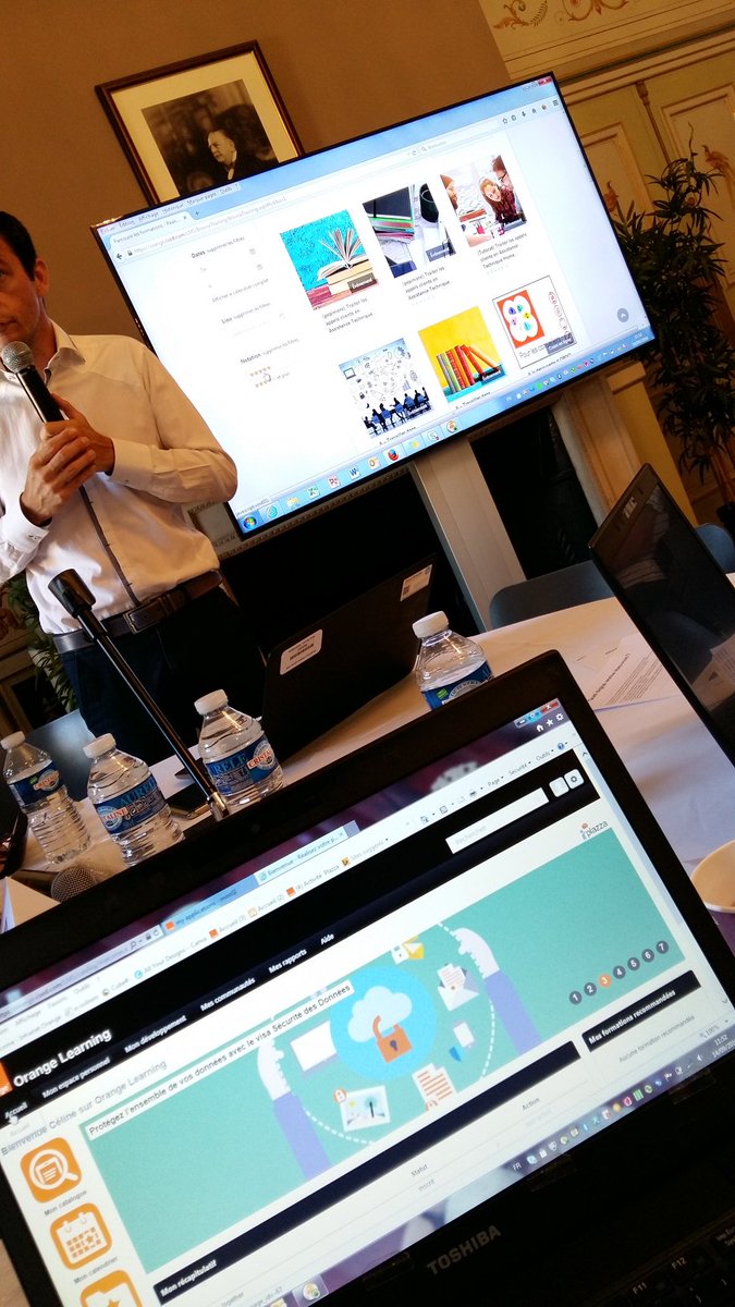 celinebergez's tweet photo. Plongée dans #orangeLearning pour les RH domaine SI. L'univers Formation et Compétences à portée de clics 👍 Waouh! https://t.co/WUMBP6AeWp