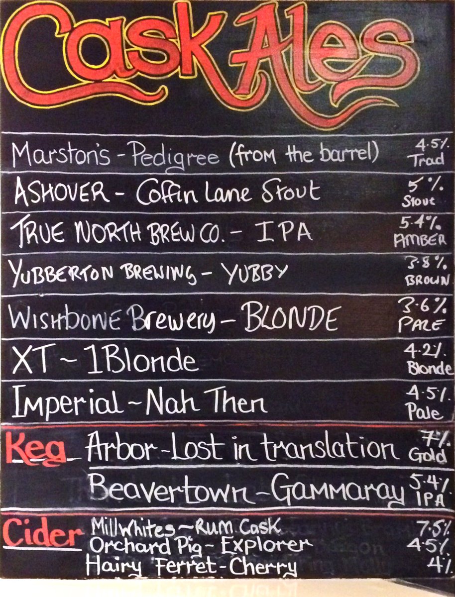 Classiccask's tweet photo. Today's #shithotbeer @AmberValleyCamr @AshoverBrewery @WishboneBrewery @ImperialBrewery @Yubberton @TrueNorthBrewCo https://t.co/bu4mvbvCdm