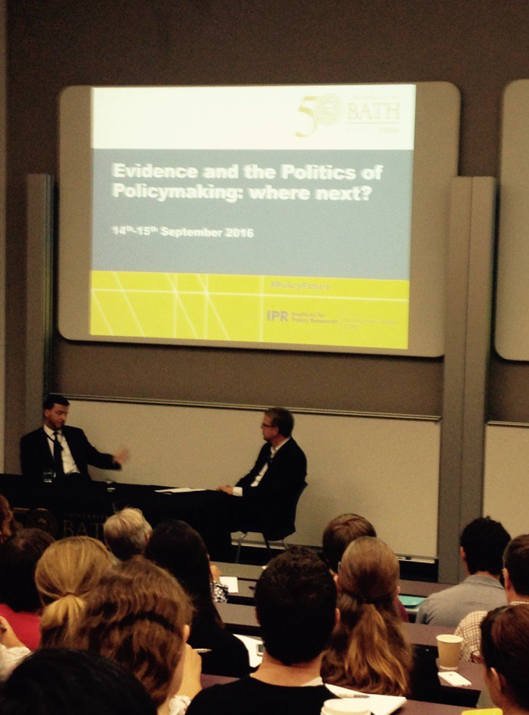 UniofBath's tweet image. Rt Hon Douglas Alexander with @IPR_NickP at the start of today's #policyfuture @UniofBathIPR @CDS_Bath event.