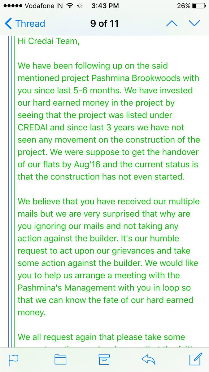 prashaanth's tweet photo. @CREDAINational @CredaiBengaluru  wake up to the woes of 700 customers of #pashminabrookwoods what more do you need? https://t.co/3chhODfHAn