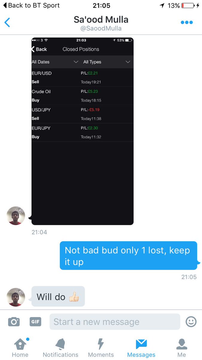 Just_Jordao's tweet photo. Good start from one of our traders, we encourage our traders to start small and work their way up! 💪🏼 #FMI https://t.co/qx1iCioW9b