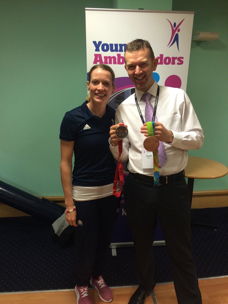 GlasgowYA's tweet photo. Olympic and Commonwealth medalist Eilidh Doyle discussing YA's Programme with me today 😀 https://t.co/xyHGxoEYMu