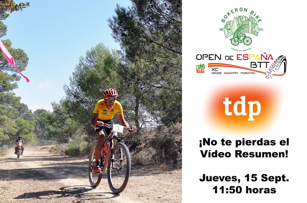 BokeronBike's tweet photo. Mañana Jueves 15 a las 11:50 h, en Teledeporte Vídeo Resumen de la II Bokeron Bike #OpenEspañaXCM ¡No te lo pierdas! https://t.co/KCF0zH17cW