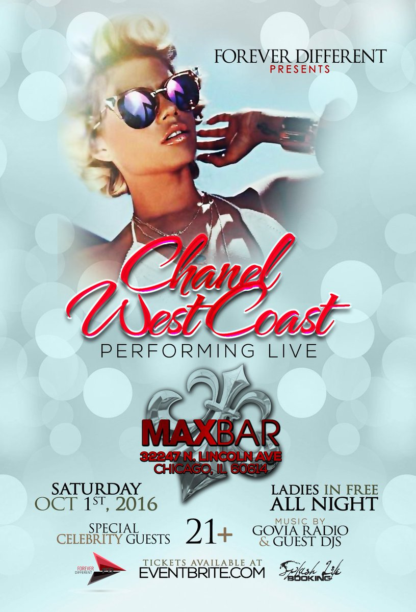 Splash_Booking's tweet photo. #JustAnnounced
Saturday October 1st
@ChanelWestCoast Live
Chicago IL || #MaxBar
Ladies FREE ALL NIGHT https://t.co/KWrzZxcTYg