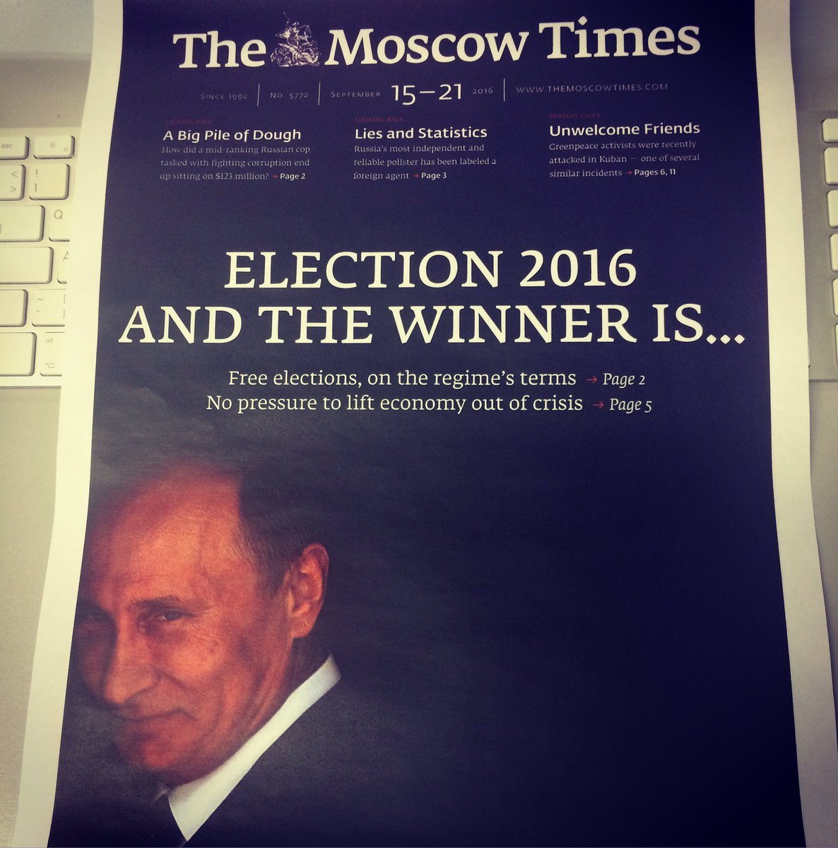 dashalitvinovv's tweet image. our new issue out tomorrow! features Greenpeace, Levada pollster, another corruption scandal and the obvious.