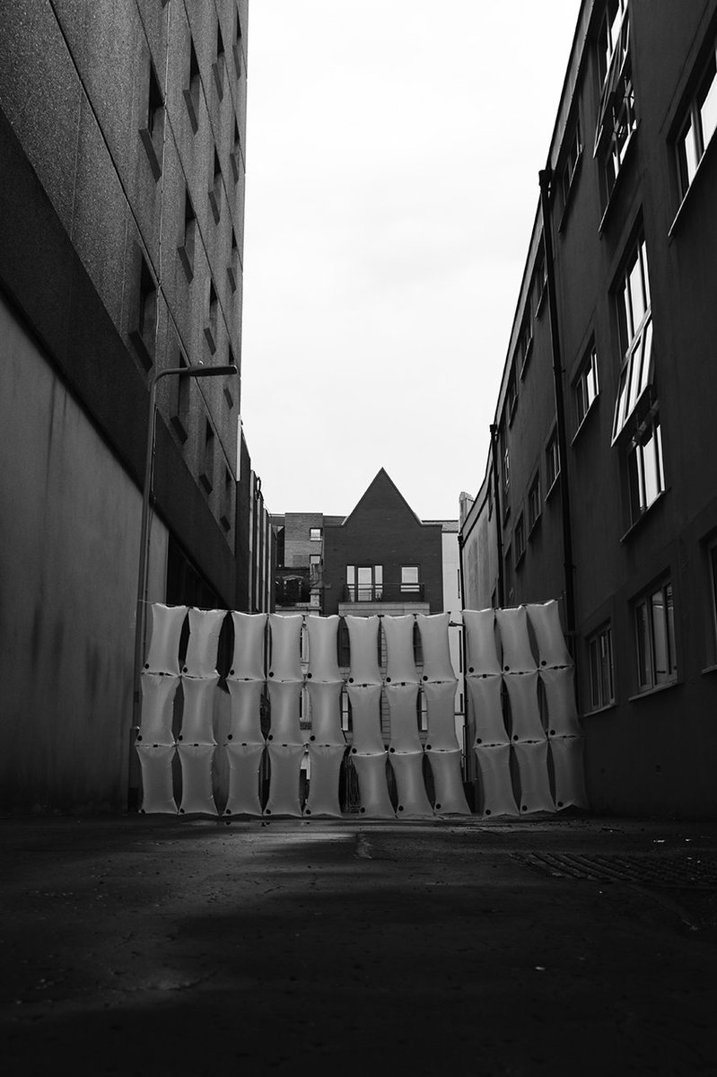 VolcanoUK's tweet photo. Ideas People Places artist Mark Folds referring to the 'Invisible Barriers' we all have in our heads @station2sea https://t.co/kujHHXnYKw