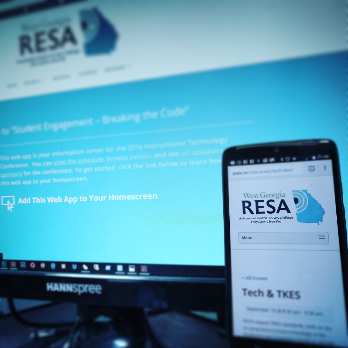 New mobile app/site for @westgeorgiaresa #newwebsite #webdesign   #education #teachers #technology #conference