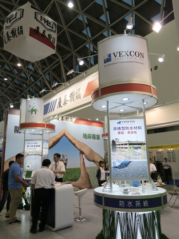 Spanning across the Globe! <a href="/Vexconchem/">Vexcon Chemicals</a> booth at the Taiwan Building Show September 2016 with Ching Tai Resins.