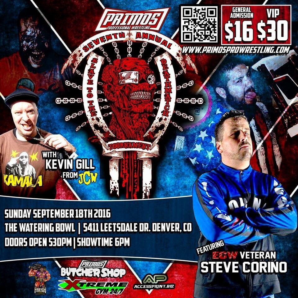 OGkevingill's tweet photo. RT!
Denver! This Sunday!
Free admission with out of state ID! @PrimosWrestling #BookKG https://t.co/Ou65EavQXe
