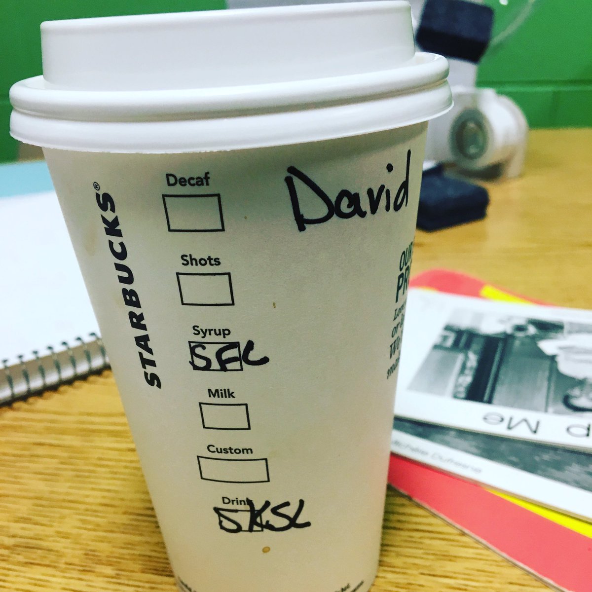stoutkristin's tweet photo. When your husband brings you unexpected coffee at work #iwillkeephim @dmstout1 https://t.co/MmstZ4cZgA