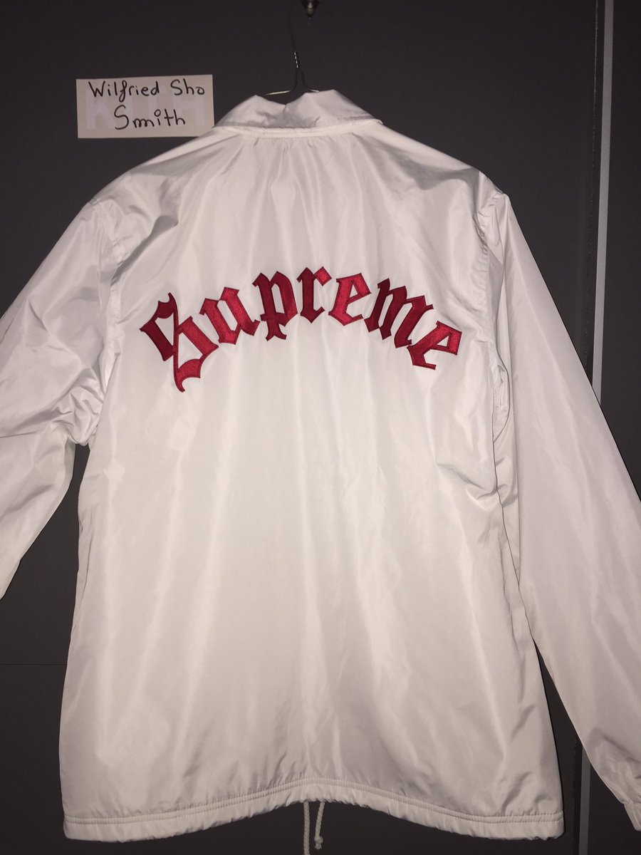 supreme old english coaches jacket