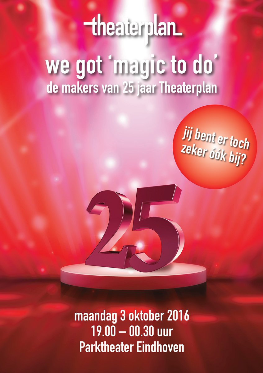 Reünie op 3 okt. voor álle theaterplanners, vroeger en nu. Bestel nú je kaarten op ticketkantoor.nl/shop/theaterpl…