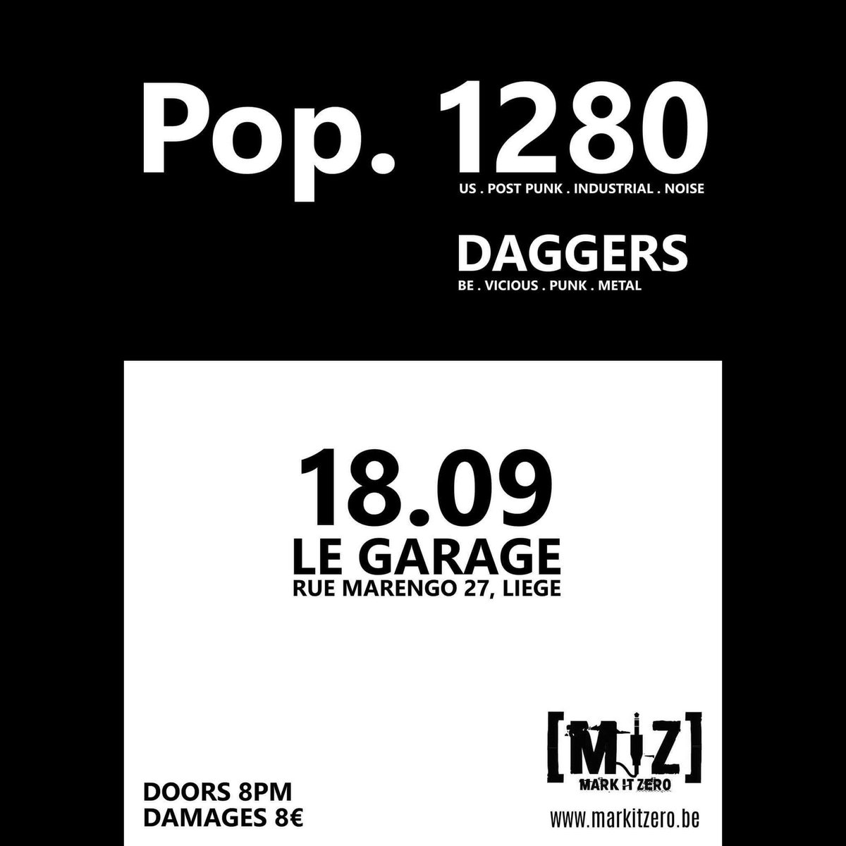 Weekend is coming and we'll take care your boring sunday! #pop1280 #daggers #concert #garage #partytime #chantalgoya
