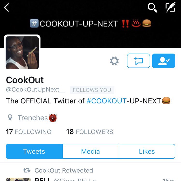 Cookoutupnext's tweet photo. Go follow My Real shit @CookOutUpNext__ ♨️🍔 ‼️‼️‼️‼️‼️‼️‼️‼️‼️‼️‼️‼️‼️ https://t.co/XH2W0r3diw
