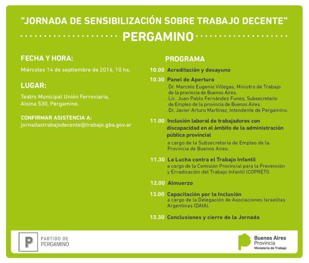cecinogueira73's tweet photo. Pergamino. Trabajo decente y Erradicación del Trabajo infantil. https://t.co/LBBOApaqcX