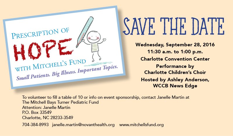 Prescription of Hope annual luncheon just 2 weeks away. Not too late to sign up! mitchellsfund.org/prescription-o…