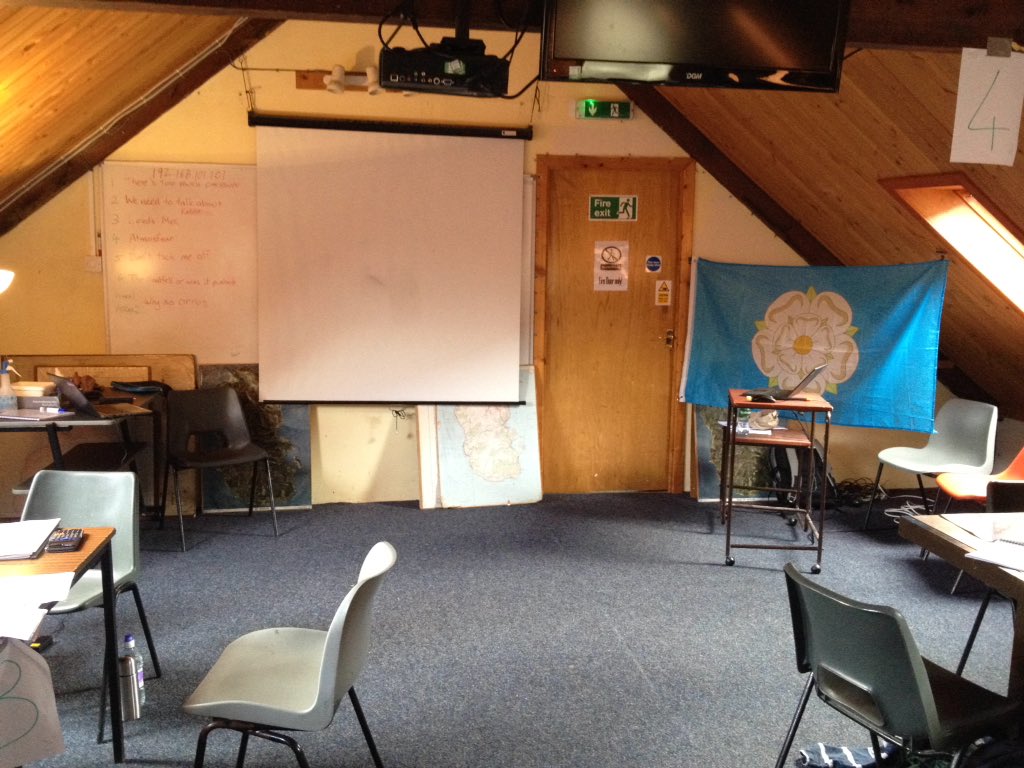 jimmcquaid's tweet photo. Can you spot me personalised work area in the #arran2016 classroom at @lochranzacentre https://t.co/BYx4yL8NfX