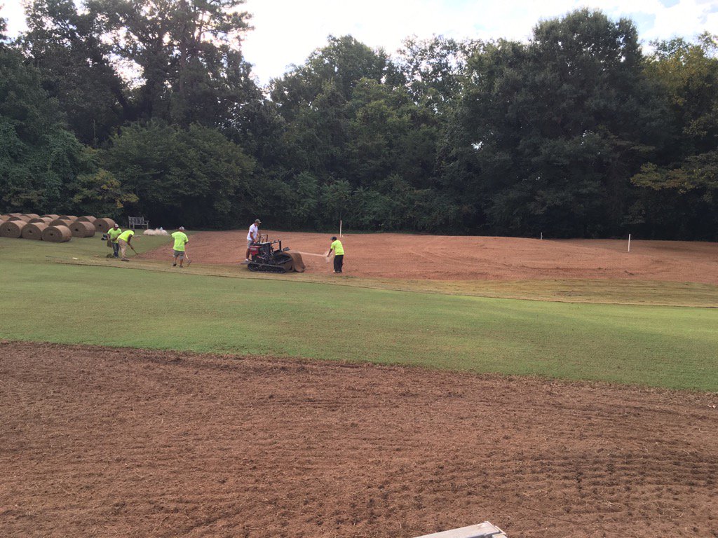 Just big rolling some Zeon Zoysia this morning.