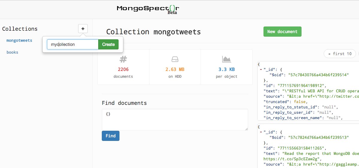 MongoSpector's tweet photo. New feature - now you can add collections to your db. Tell us what you think! https://t.co/pj46yun8jz https://t.co/W5GwNqP3Zj