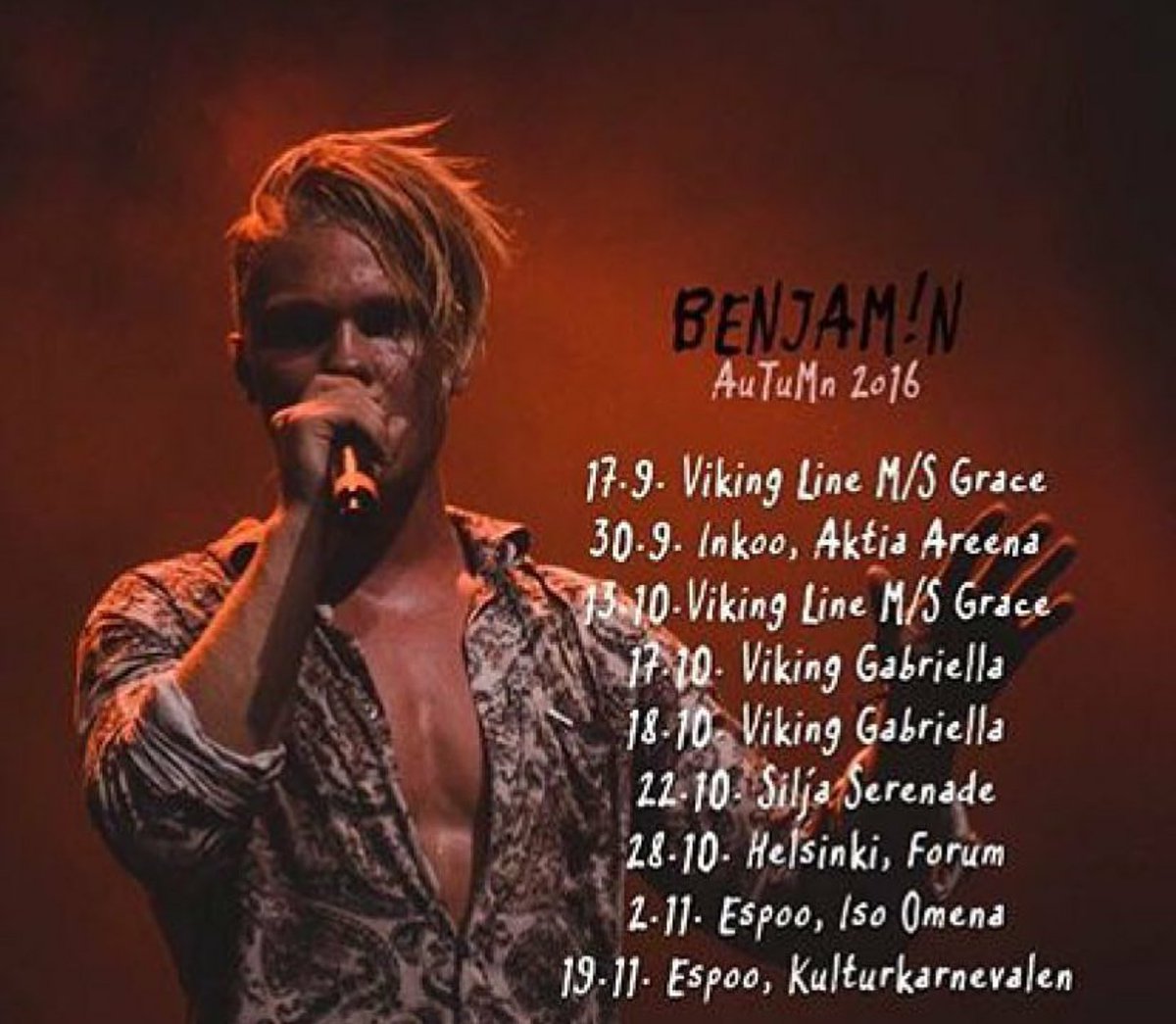NBenOfficialSP's tweet photo. Las fechas de Benjamin de este año en Finlandia https://t.co/idQ54Q18YH