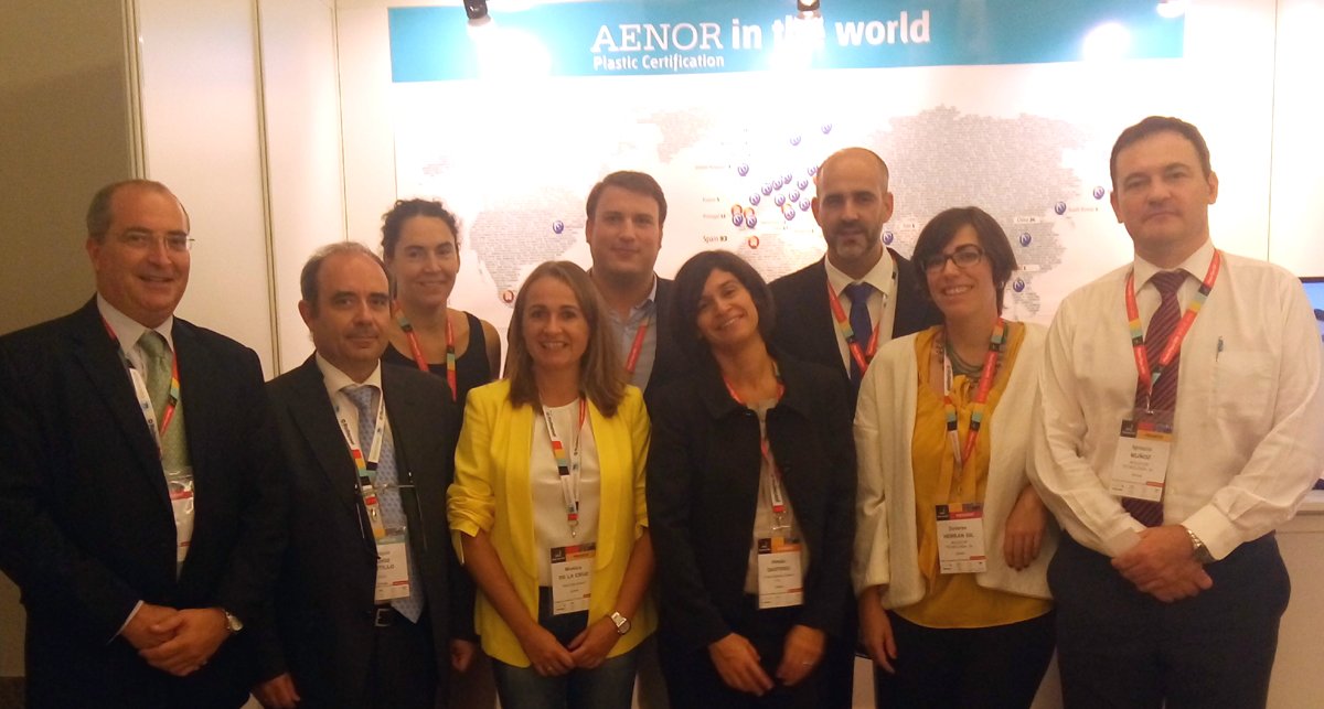 AENOR's tweet photo. El stand @AENOR - @CEIS_spain ha sido el lugar de encuentro para las empresas españolas en @PPCA_Berlin2016 #PPXVIII https://t.co/I4h0Z5gJKY