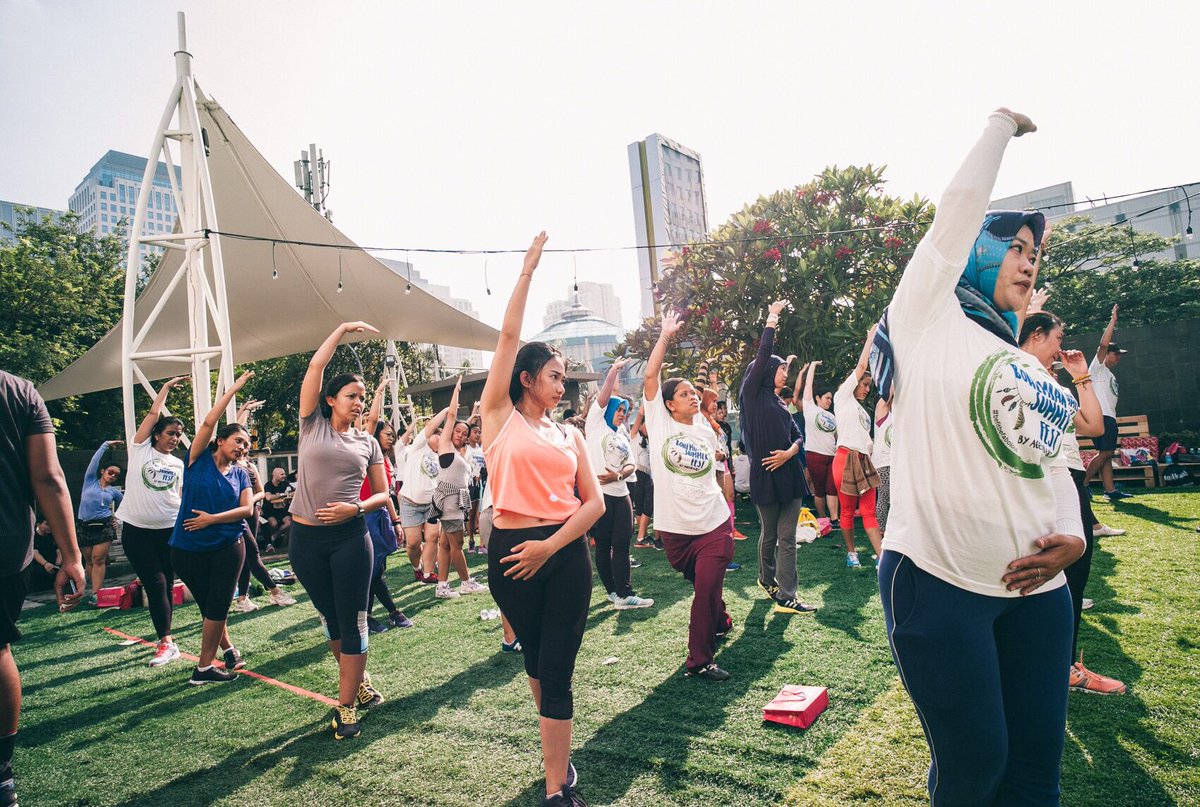LadyRushers's tweet photo. Followed by very dancy zumba session by Nadya Putriani. Spreading a good vibes to everyone! https://t.co/o4LZaHGARi