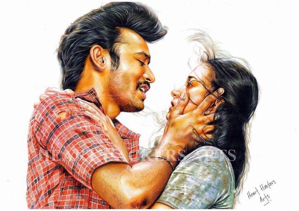 Dhanush_Ajuuuu's tweet photo. Look at the Mind blowing Art from #HeartHackers 
@dhanushkraja Hope you see this @KeerthyOfficial @immancomposer https://t.co/I8UToz615z