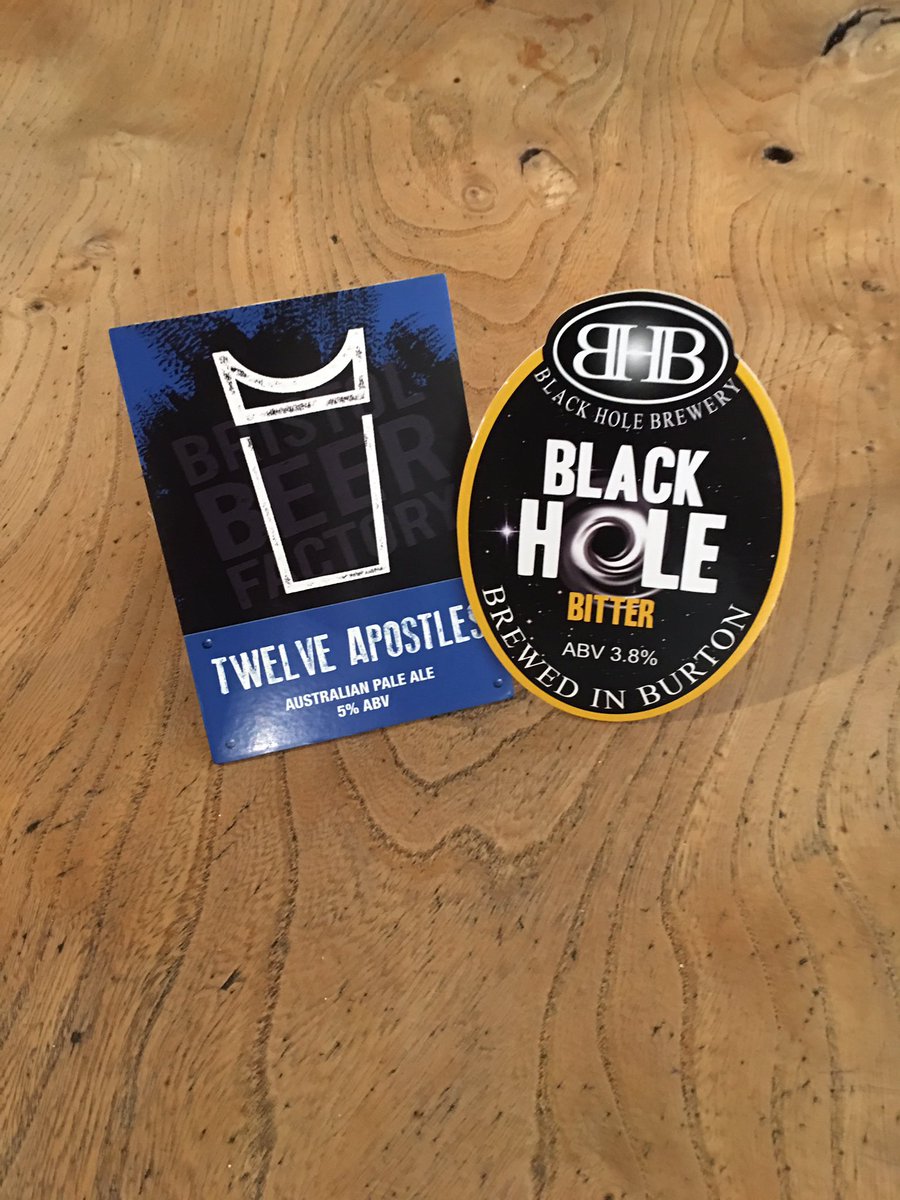 This weeks tasty drops are <a href="/BrisBeerFactory/">Bristol Beer Factory</a> twelve apostles and @blackholebrewery Black Hole