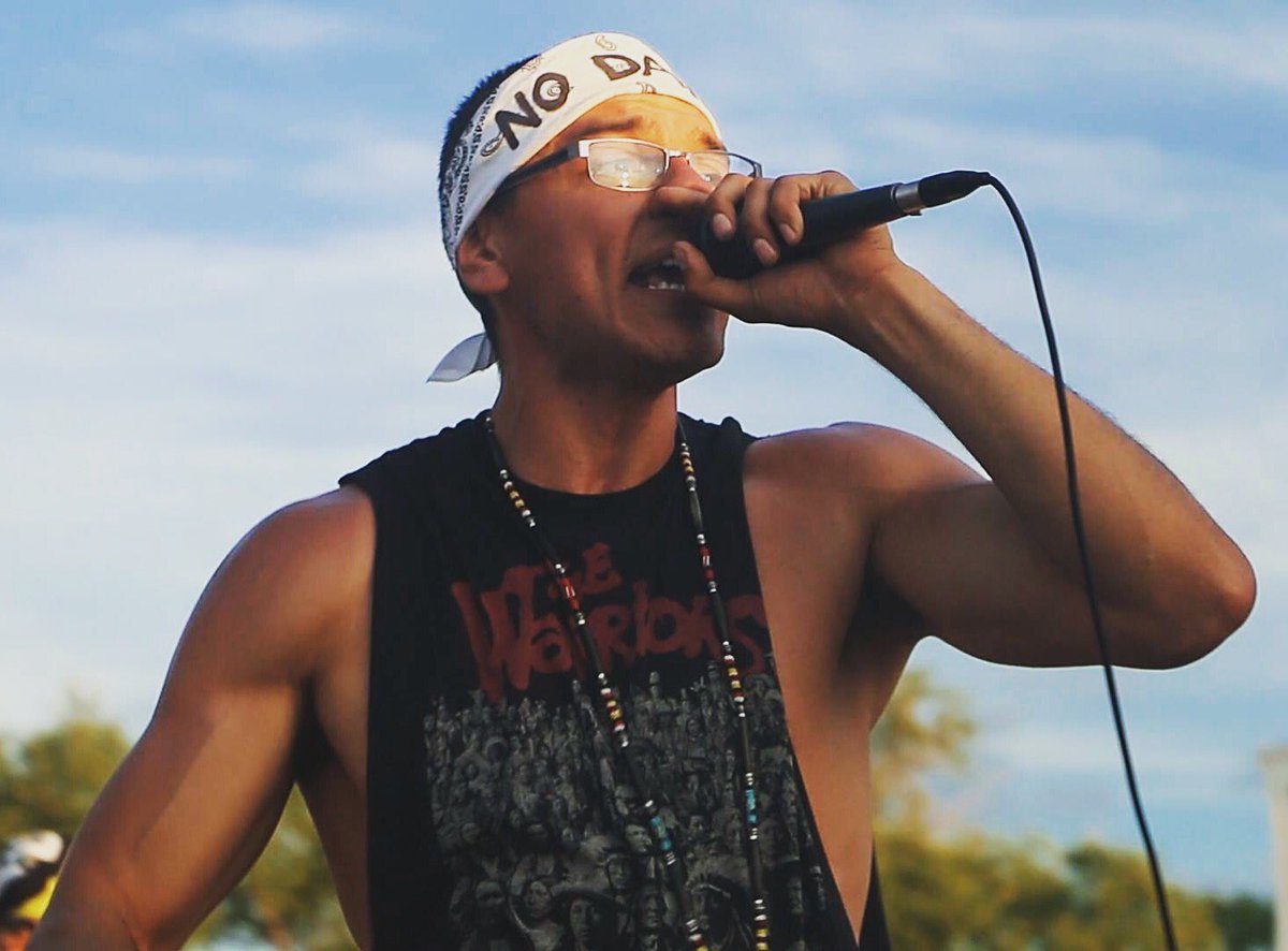 ChiefThomasX's tweet photo. Rhymes of Resistance #StandingRock #NoDAPL #RezRap https://t.co/NbwI1yturm