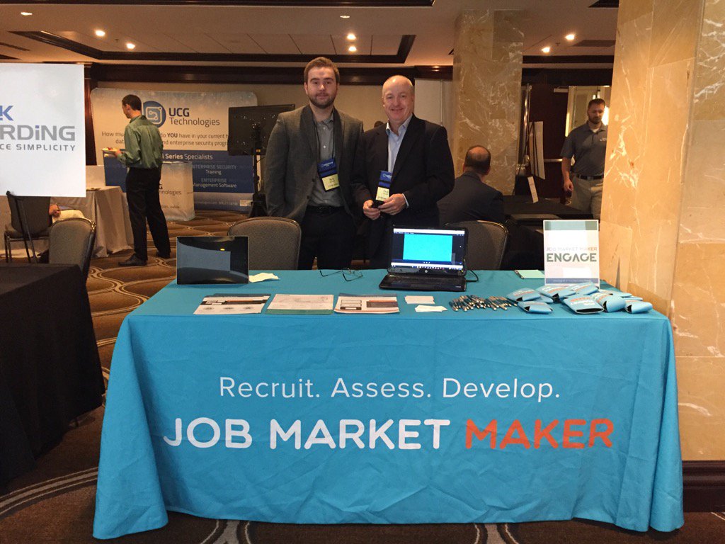 CmarMarino's tweet photo. Nice to see our partners @JobMarketMaker and their awesome booth  next to ours@Click_Boarding.  Make sure to say hi! https://t.co/zVuH7ch0iY