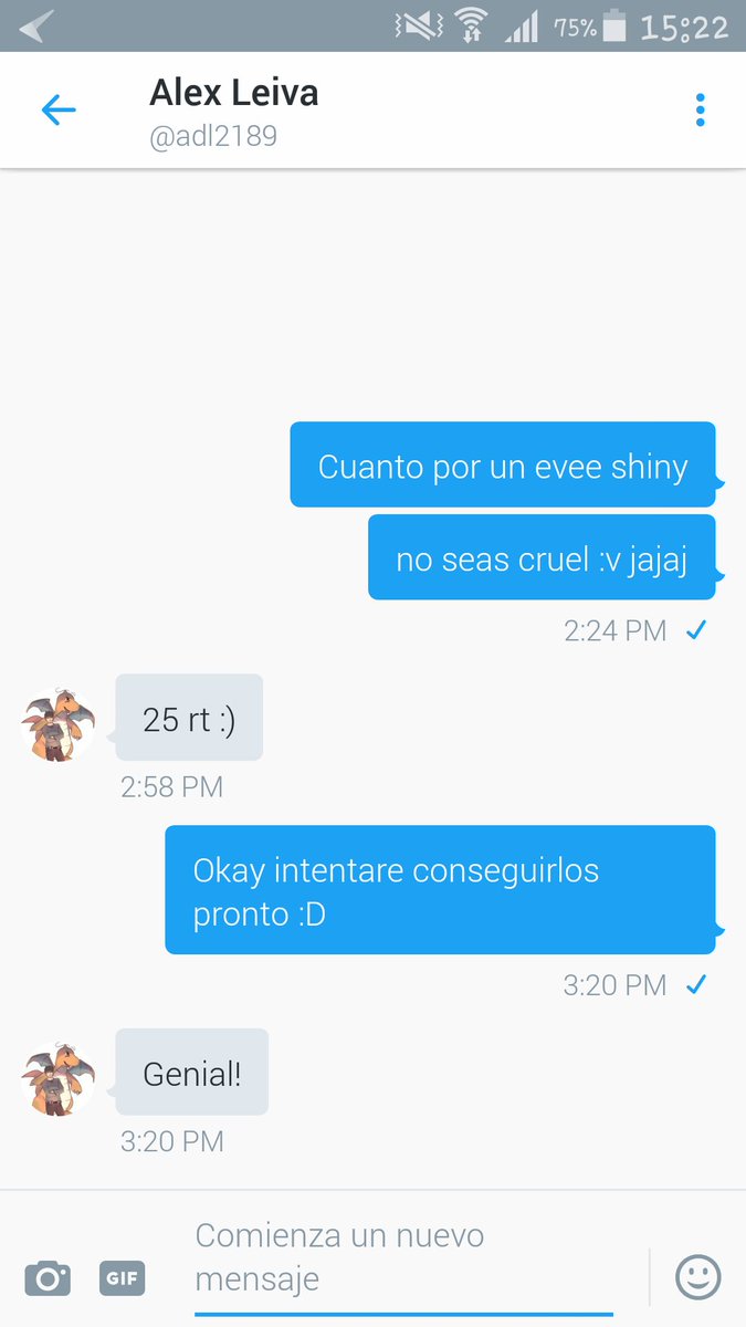 Megacharmi's tweet image. Dar Rt para que @adl2189 me regale un eevee shiny ♡