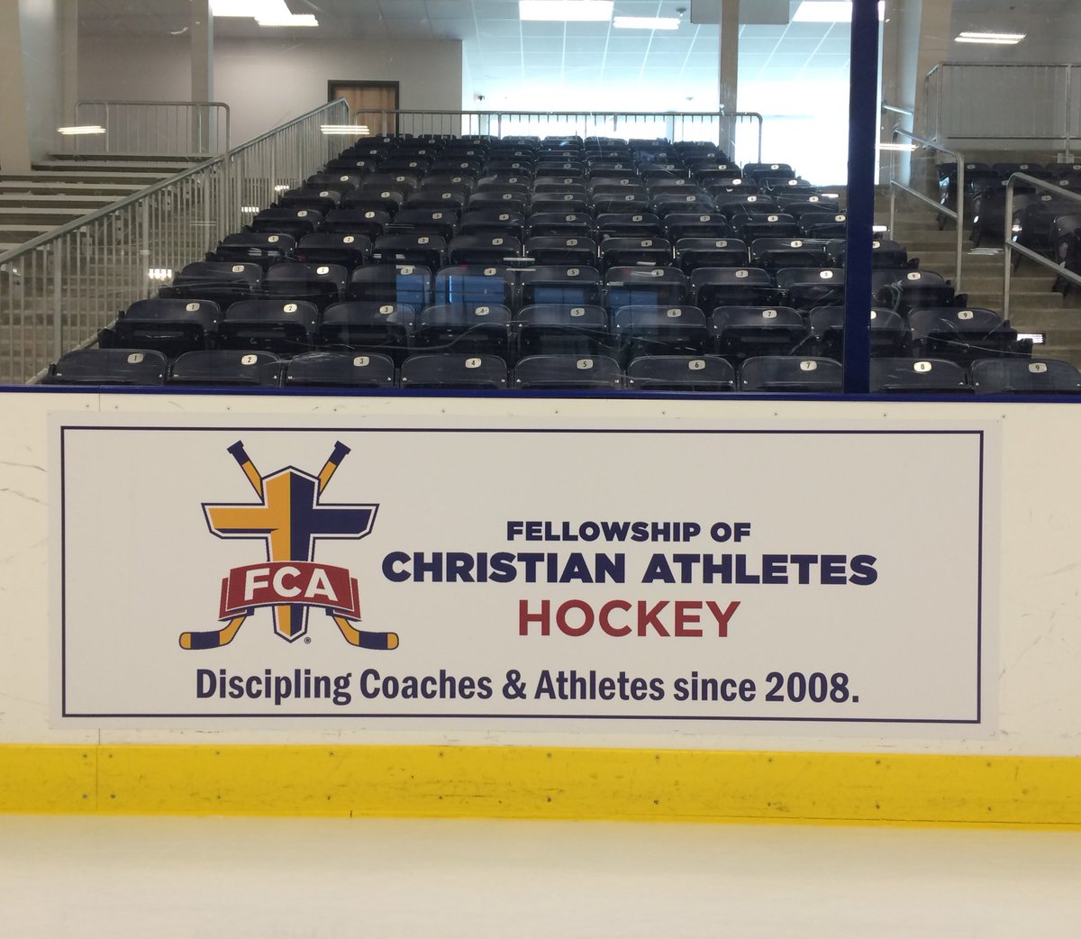 Pumped to get our <a href="/fcahockey/">FCA Hockey</a> board sign up this morning! Just two more days until hockey is back! #RocktheRink
