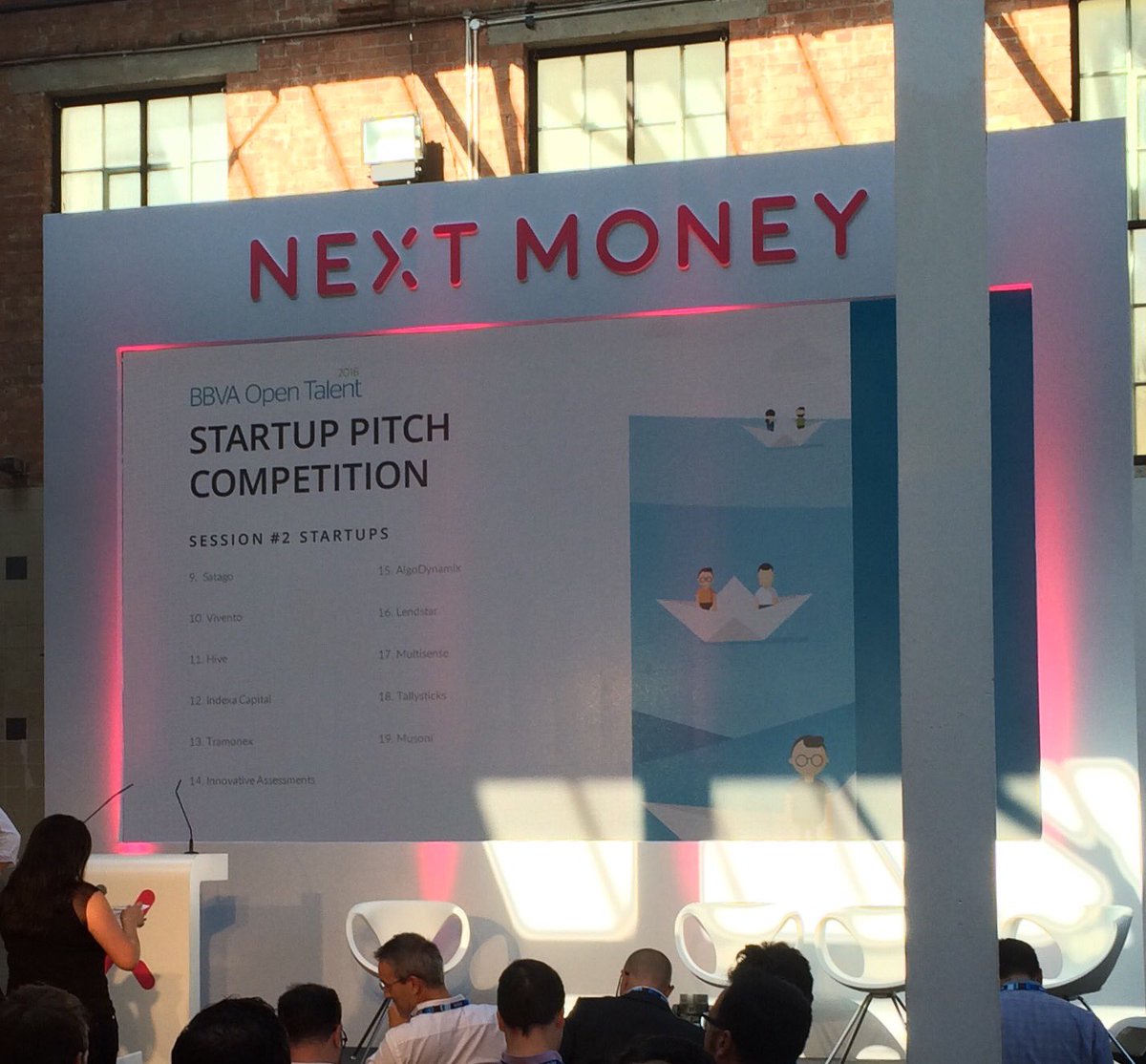 Great presentations during the @bbvaopentalent #startup pitch competition at <a href="/NextMoney_/">Next Money</a> #fintech #NMLDN2016