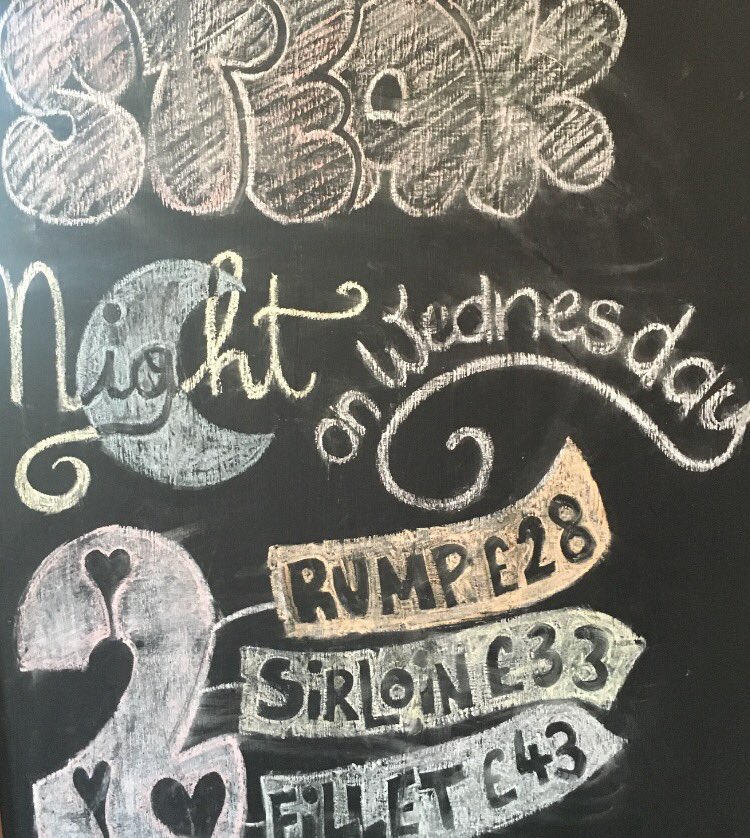 thebootwitney's tweet photo. Steak night tonight ! Comes with chips salad and a complimentary bottle of Wine #food #witney #Oxfordshire #steak https://t.co/UkZ5LuqgdB