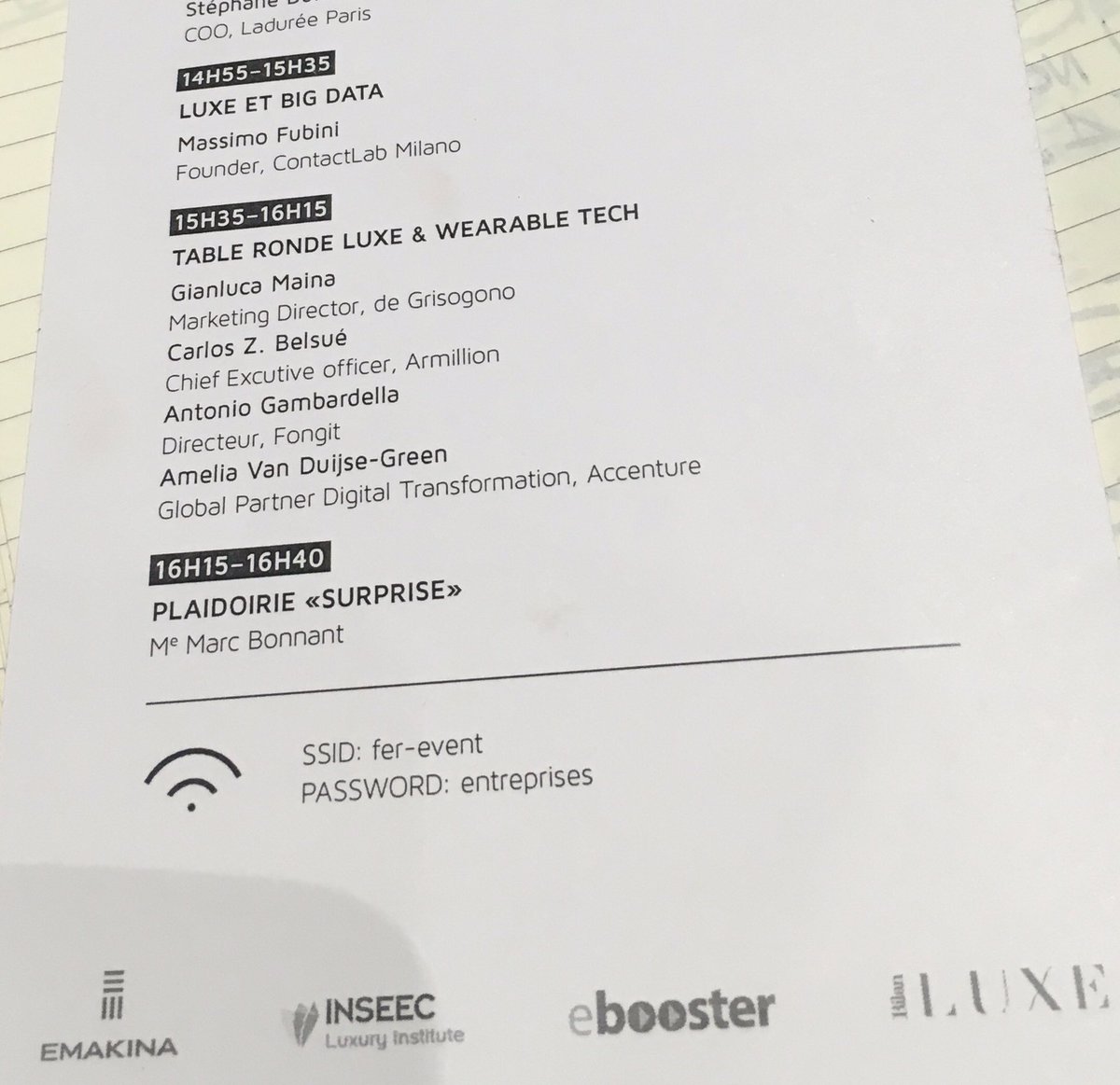 pascalebosson's tweet photo. #MassimoFubini :La collecte de données, oui!Mais on en fait quoi?#luxe and #bigdata #cld16 #contactlab #emakina https://t.co/b1qKunLTcf